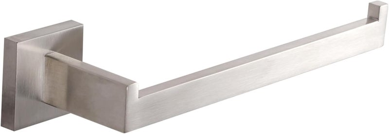 LANC Bathroom Hand Towel Holder Brushed Nickel Hand Towel Bar 10 Inche Right Side Square Towel Ring for Kitchen Bathroom Wall Mount Stainless Steel Modern Towel Racks Hanger, A8806BN - Image 1